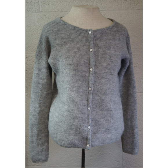Sezane Gaspard Cardigan Gray Mohair Alpaca Blend Sweater Size XS - Picture 2 of 8